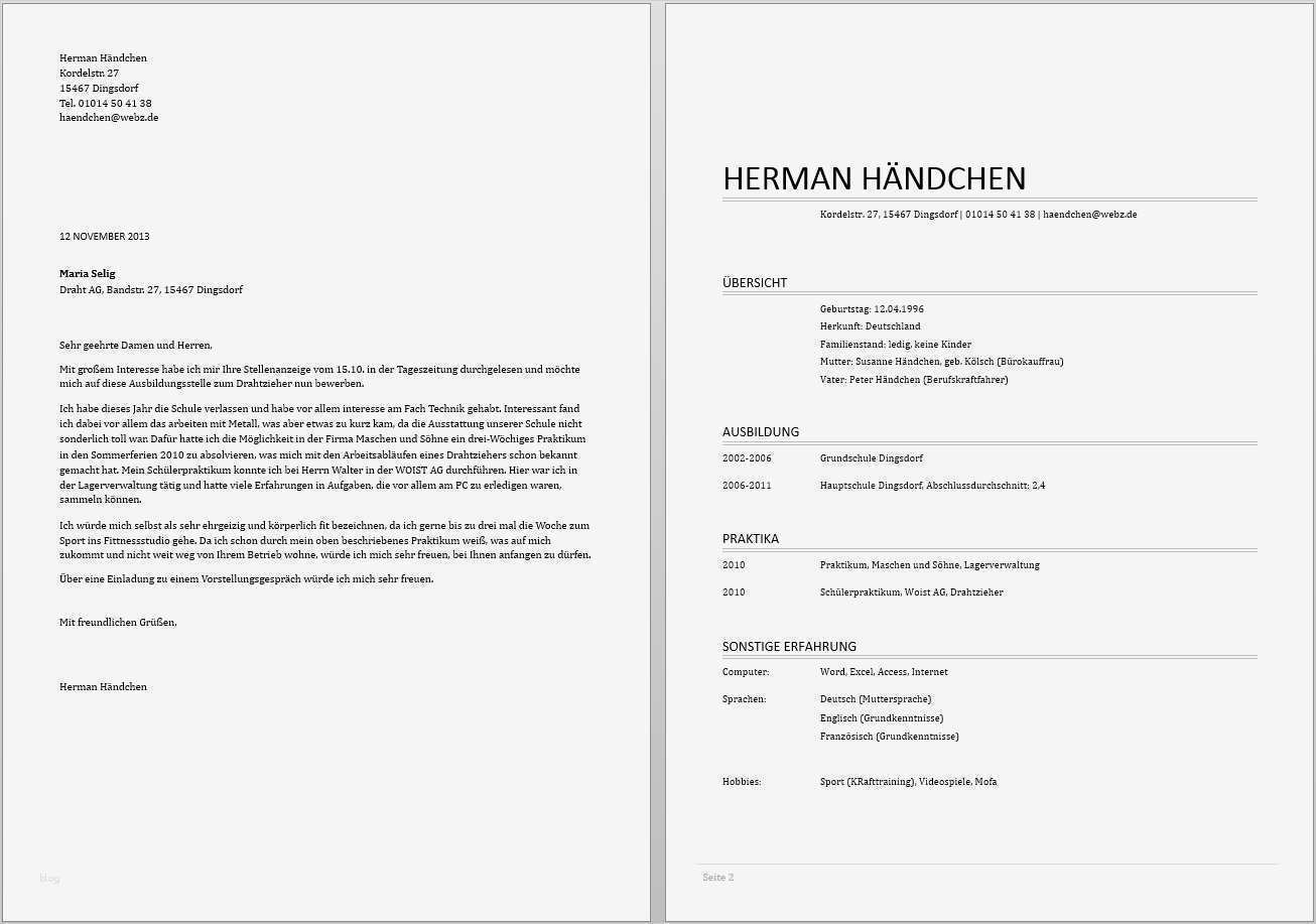 Bewerbung Ausbildung Vorlage Fabelhaft Bewerbung Ausbildungsstelle Lebenslauf Beispiel