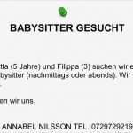 Bewerbung Babysitter Vorlage Best Of Schön Babysitter Werbung Vorlage Ideen Beispiel