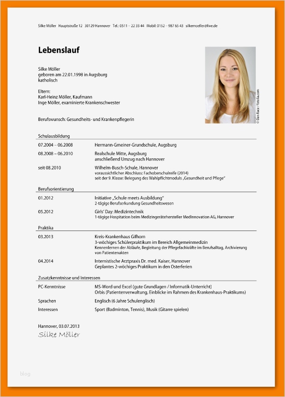 Bewerbung Babysitter Vorlage Elegant 13 Lebenslauf Erzieherin