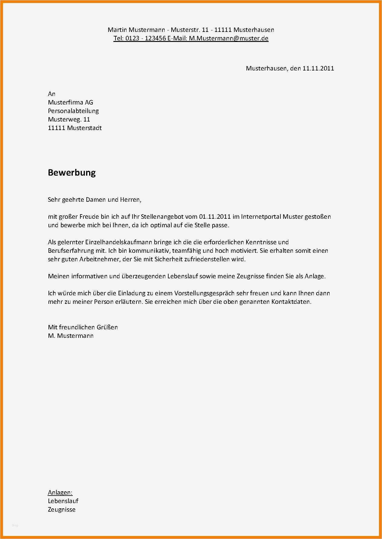 Bewerbung Babysitter Vorlage Neu 5 Einfache Bewerbung Muster