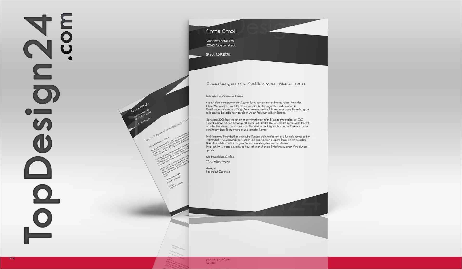 Bewerbung Design Vorlage Wunderbar Bewerbung Design Vorlage topdesign24 Deckblatt Leben