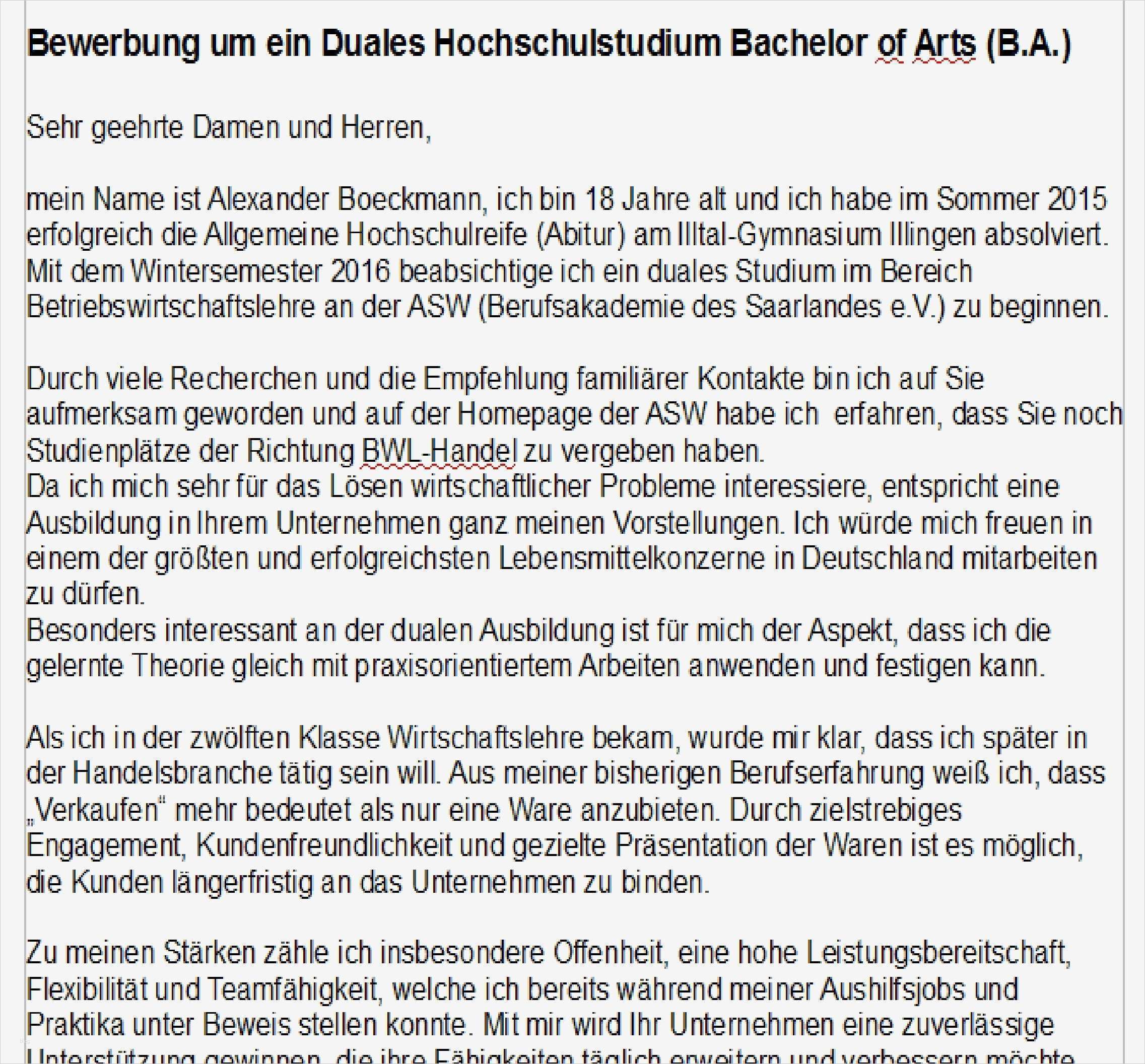 Bewerbung Duales Studium Vorlage Angenehm Bewerbung Um Ein Dualen Stu Nplatz Line Rechnun