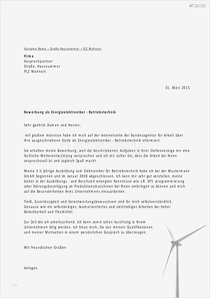 Bewerbung Elektroniker Vorlage Luxus Anschreiben Bewerbung Elektroniker Für Betriebstechnik