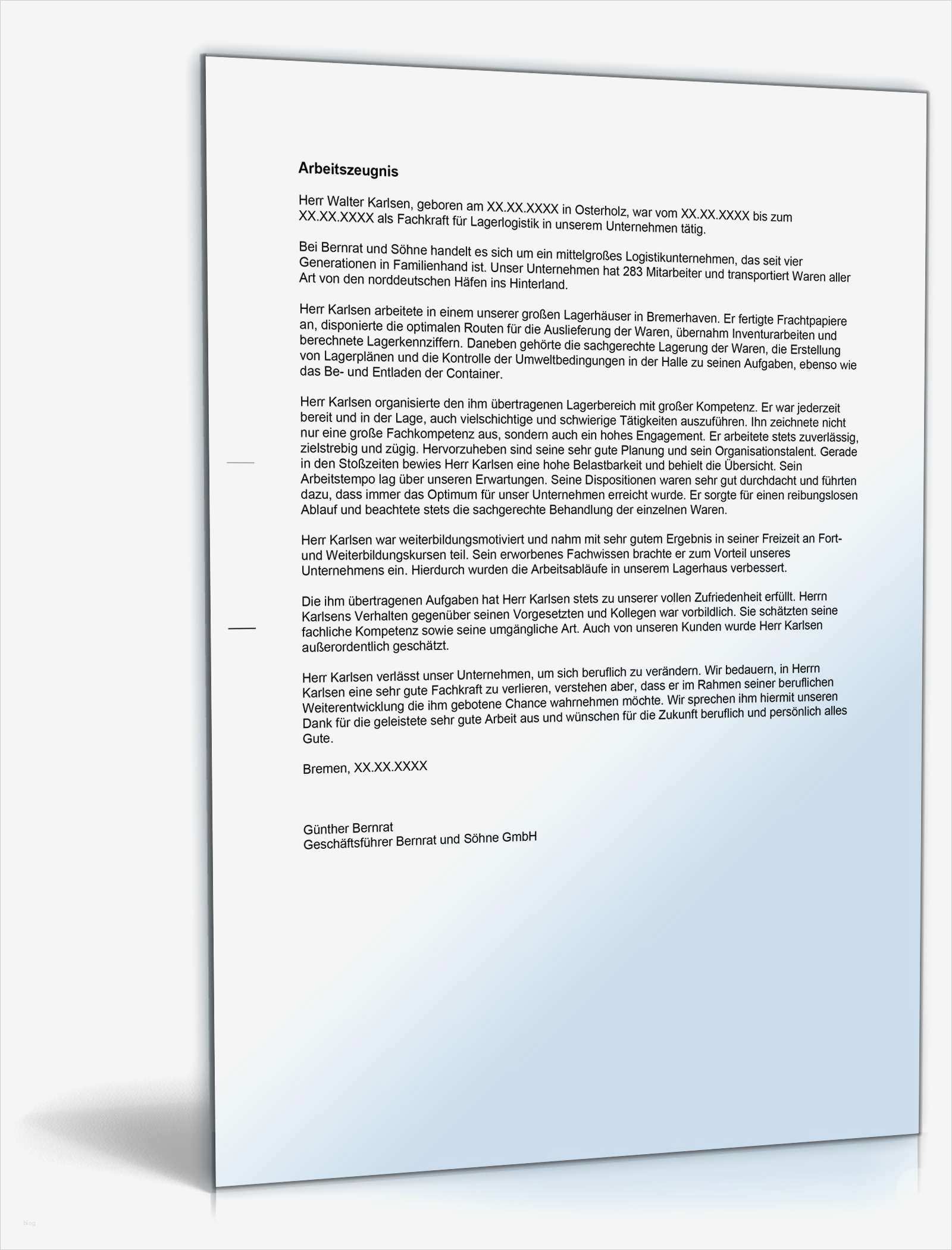 Bewerbung Fachkraft Für Lagerlogistik Vorlage Erstaunlich Arbeitszeugnis Fachkraft Für Lagerlogistik Note Zwei