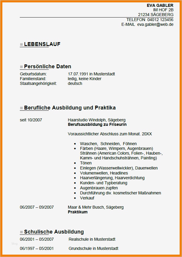 Bewerbung Friseur Vorlage Einzigartig 7 Bewerbung Friseur