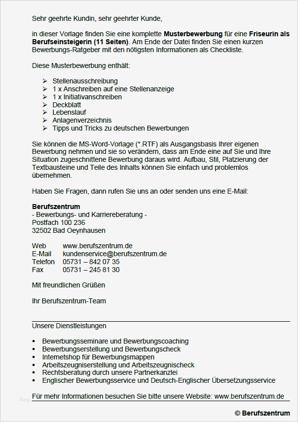 Bewerbung Friseur Vorlage Hübsch Bewerbung Friseurin Berufseinsteiger sofort Download