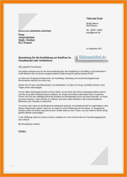 Bewerbung Für Einzelhandelskaufmann Vorlage Schön 5 Bewerbung Einzelhandel