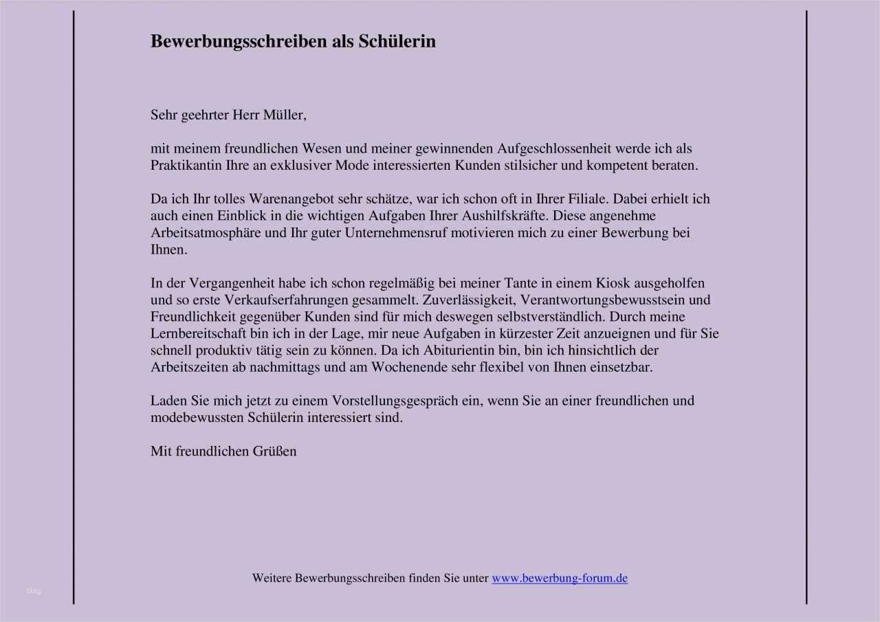 Bewerbung Für Ferienjob Schüler Vorlage Angenehm Bewerbung Schreiben Schule Lebenslauf