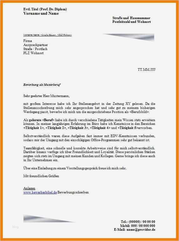 Bewerbung Krankenpfleger Ausbildung Vorlage Beste 9 Bewerbung Für Ausbildung Muster Kostenlos