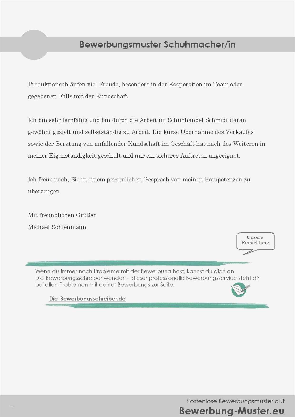 Bewerbung Krankenpfleger Ausbildung Vorlage Bewundernswert Kostenlose Bewerbungsvorlage Schuhmacher In