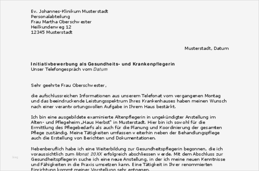 Bewerbung Krankenpfleger Ausbildung Vorlage Erstaunlich Bewerbung Krankenschwester Krankenpfleger