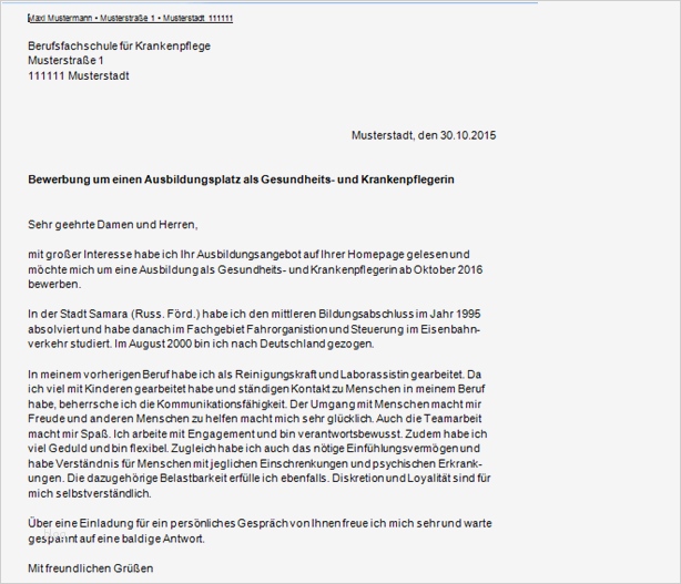 Bewerbung Krankenpfleger Ausbildung Vorlage Fabelhaft Bewerbung Als Gesundheits Und Krankenpflegerin Ausbildung