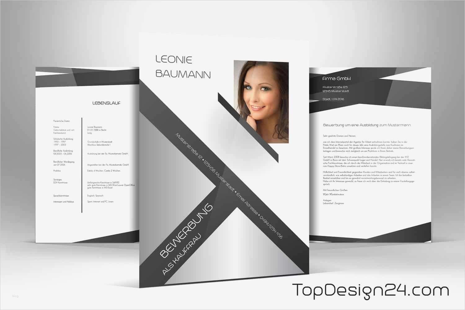 Bewerbung Layout Vorlage Süß Bewerbung Design Vorlage topdesign24 Deckblatt Leben