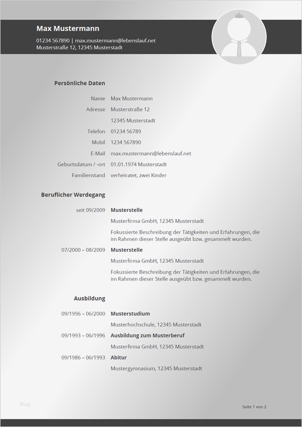 Bewerbung Lebenslauf Vorlage Bewundernswert Bewerbung 2017 Tabellarischer Lebenslauf