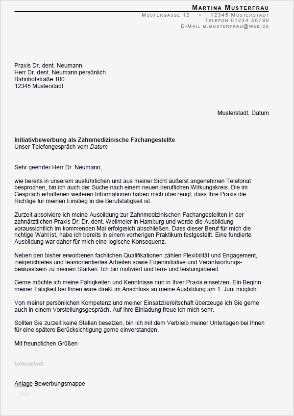 Bewerbung Medizinische Fachangestellte Vorlage Best Of Bewerbung Zahnmedizinische Fachangestellte