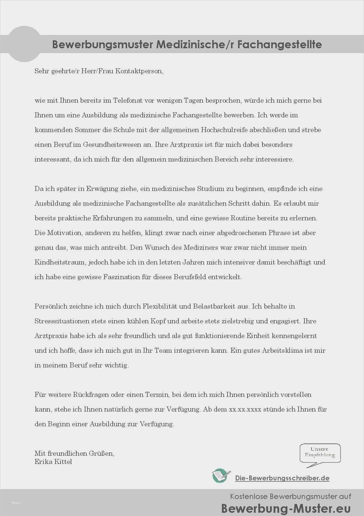 Bewerbung Medizinische Fachangestellte Vorlage Einzigartig Bewerbung Medizinische Fachangestellte Vorlage Cool 8