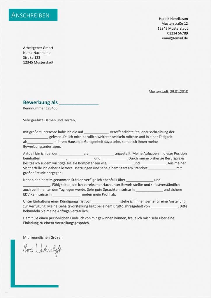 Bewerbung Muster Vorlage Inspiration Bewerbungsvorlagen Kostenlos Herunterladen Bewerbung