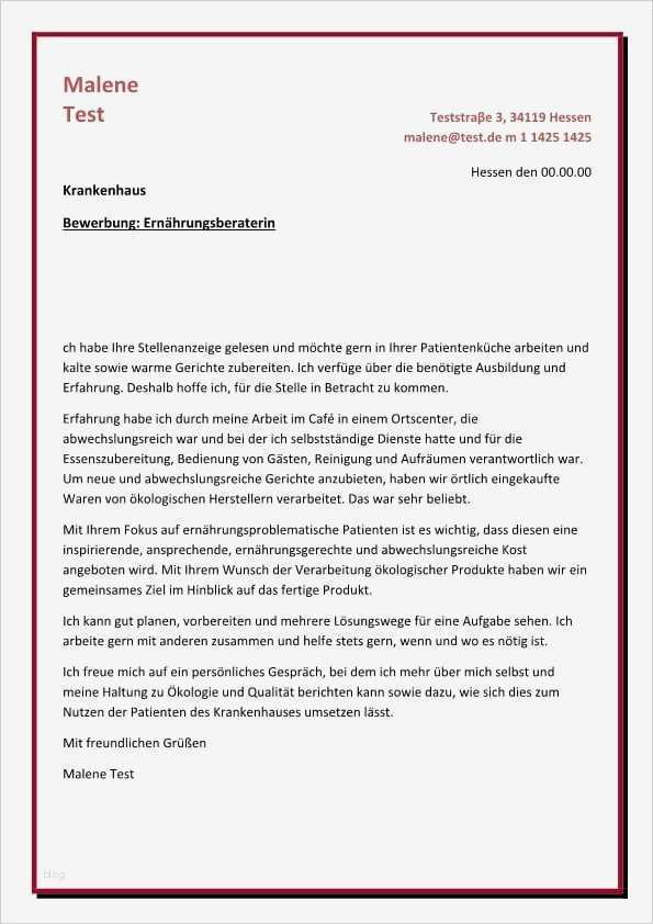 Bewerbung Ohne Stellenangebot Vorlage Erstaunlich Ernährungsberater M W Cv & Bewerbung