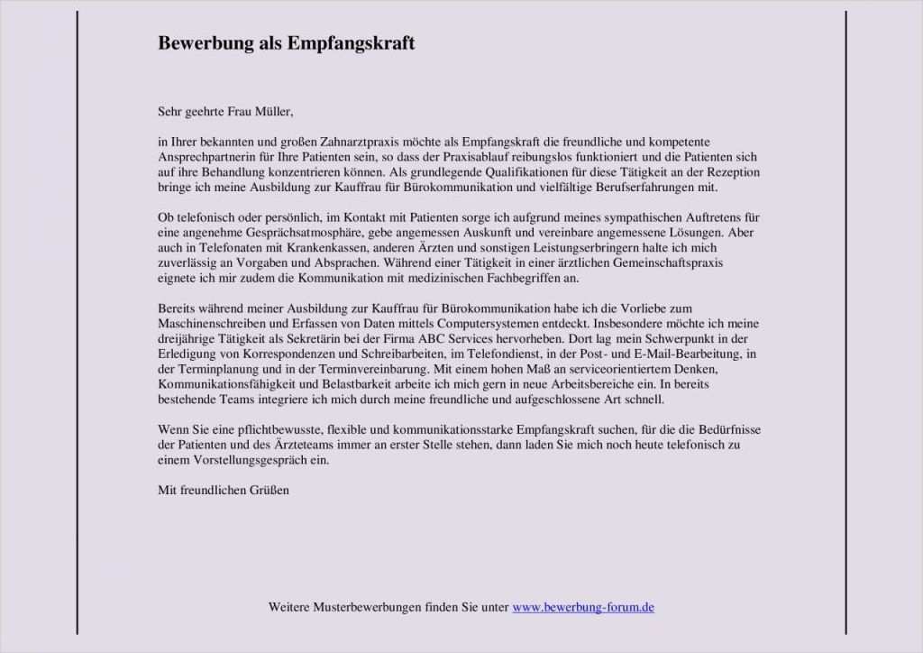 Bewerbung Praktikum Physiotherapie Vorlage Genial Anschreiben Als Rezeptionistin Bewerbungsforum
