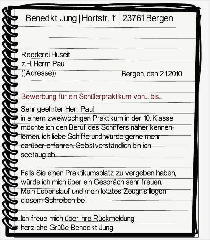 Bewerbung Schülerpraktikum Grundschule Vorlage Hübsch Bewerbungsschreiben Für Ein Schüler Praktikum Muster Und