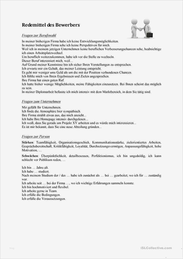 Bewerbung Schülerpraktikum Grundschule Vorlage Neu Bewerbungsgespräch Der Bewerber Arbeitsblatt