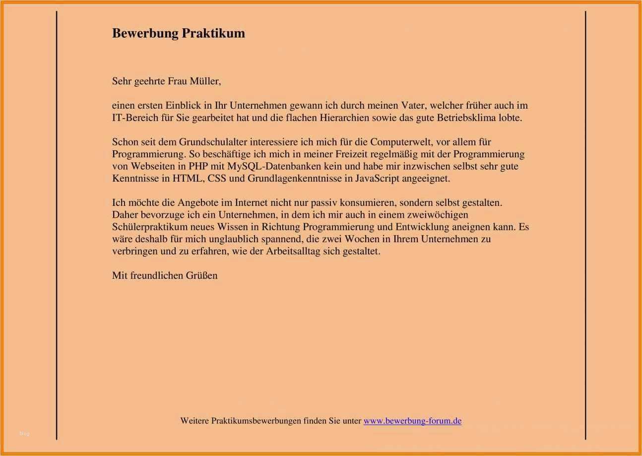 Bewerbung Schülerpraktikum Grundschule Vorlage Schön 8 Bewerbung Polizei Muster