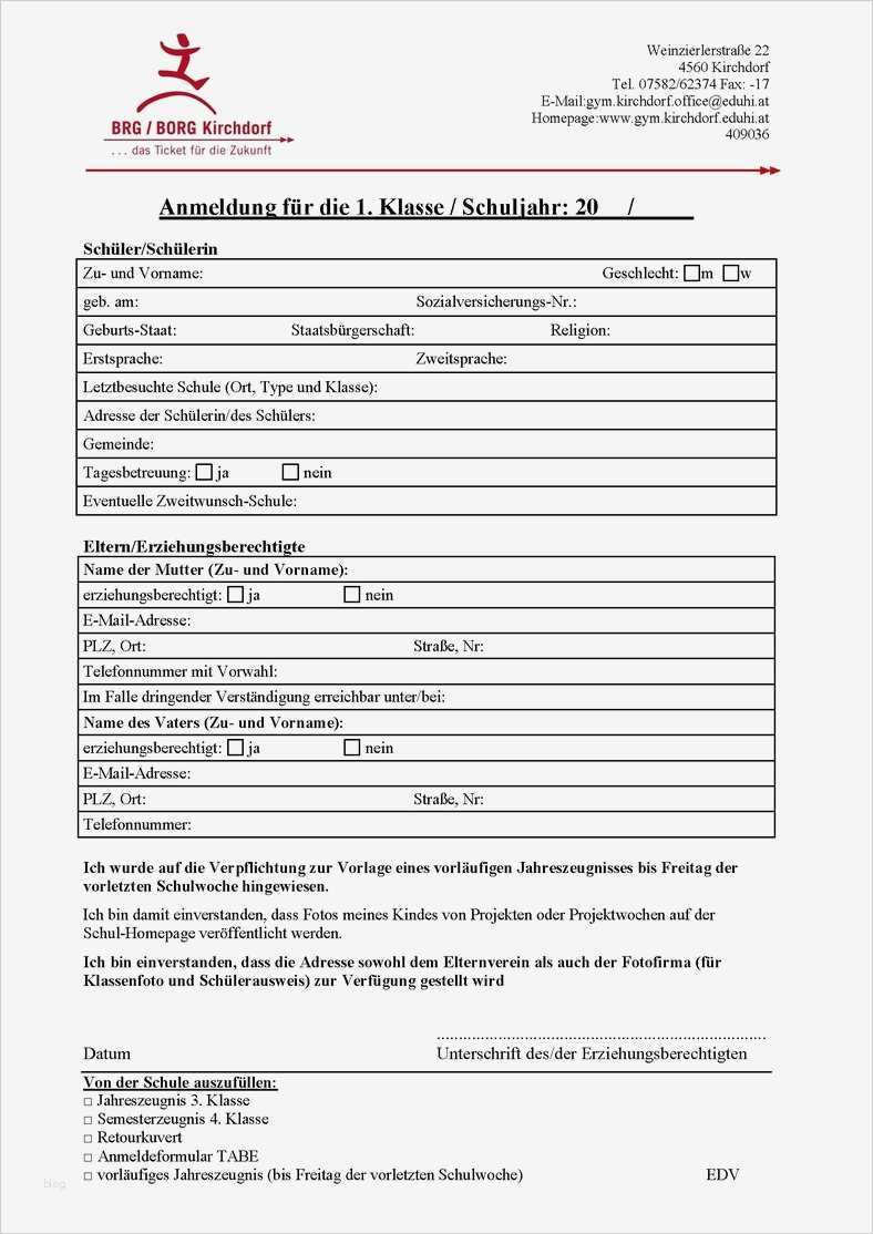 Bewerbung Schulwechsel Vorlage Gut Wunderbar Anmeldeformular Vorlage Fotos Vorlagen Ideen