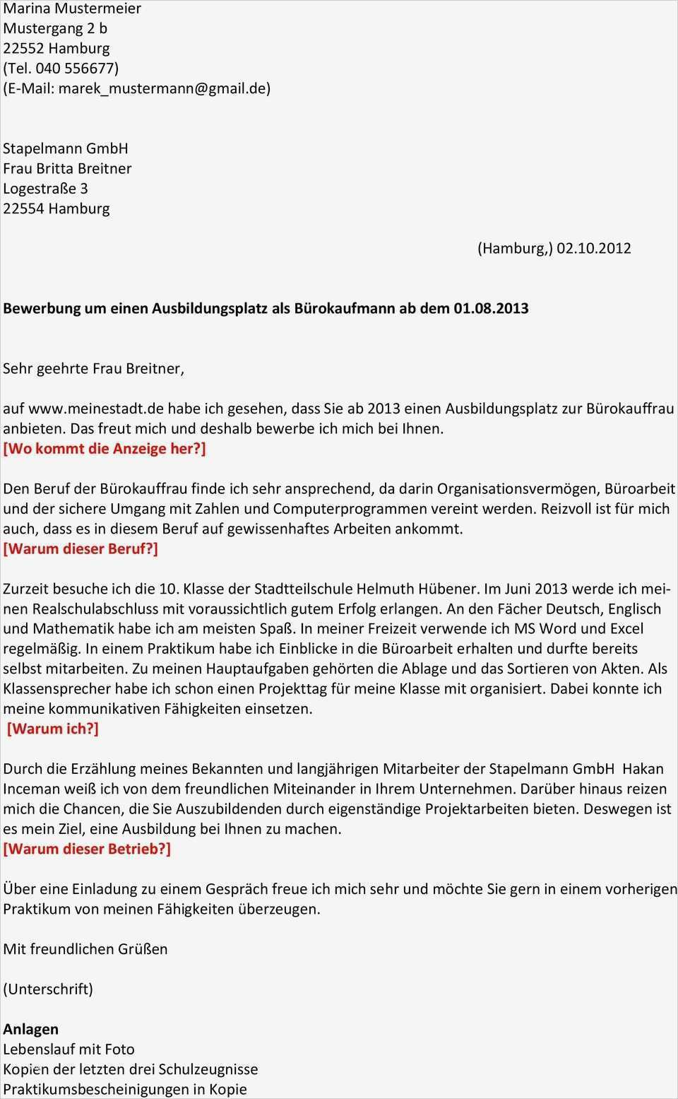 Bewerbung sozialpädagogische assistentin Vorlage Erstaunlich Bewerbung Um Einen Ausbildungsplatz Als sozialpädagogische