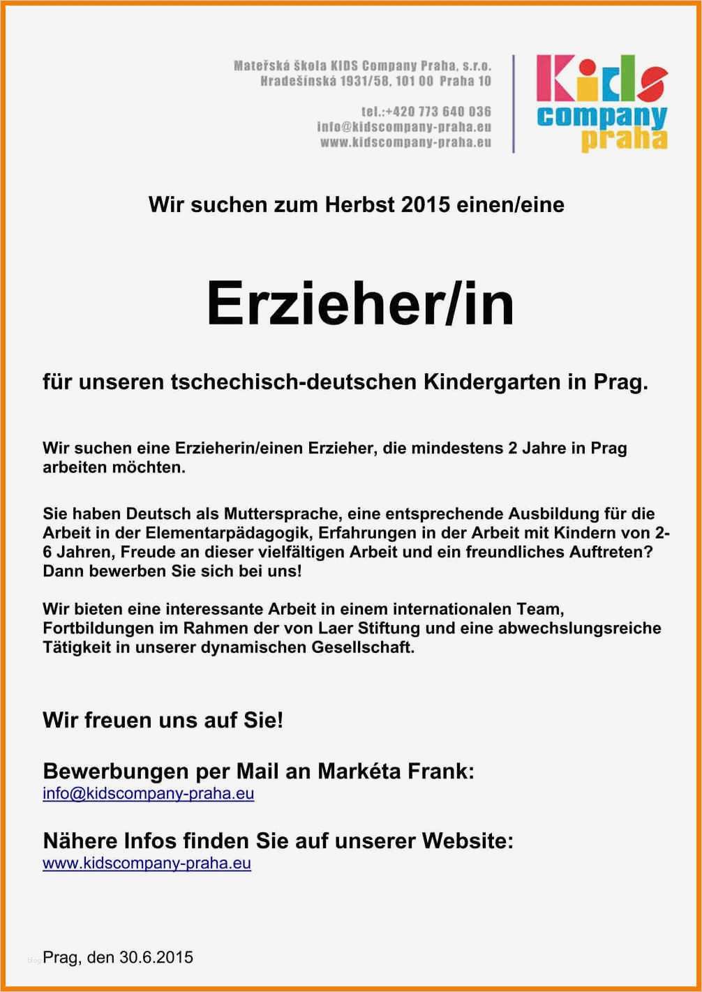 Bewerbung sozialpraktikum Vorlage Schön 13 Bewerbung Erzieherin Muster