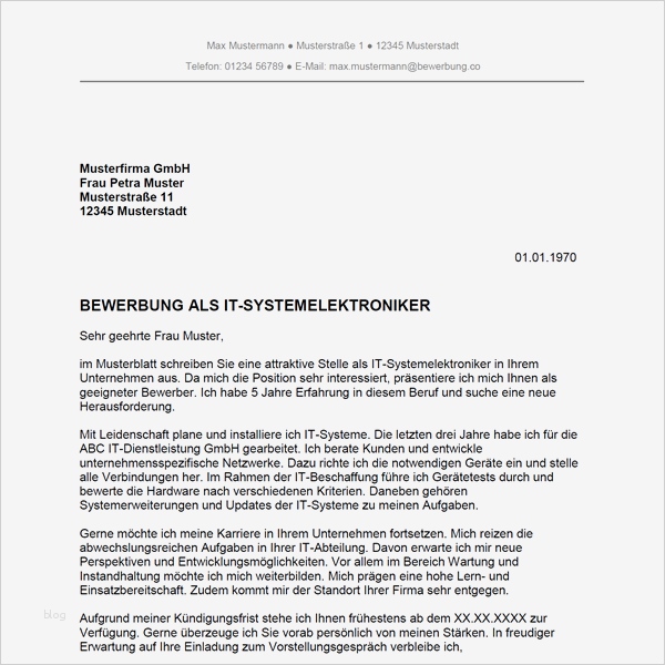 Bewerbung Subunternehmer Vorlage Erstaunlich Bewerbung Als It Systemelektroniker It