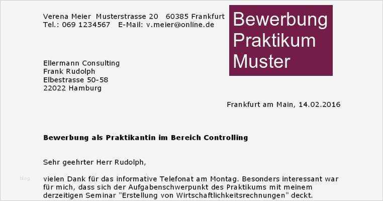 Bewerbung Um Ein Praktikum Vorlage Elegant Bewerbung Praktikum Muster Download