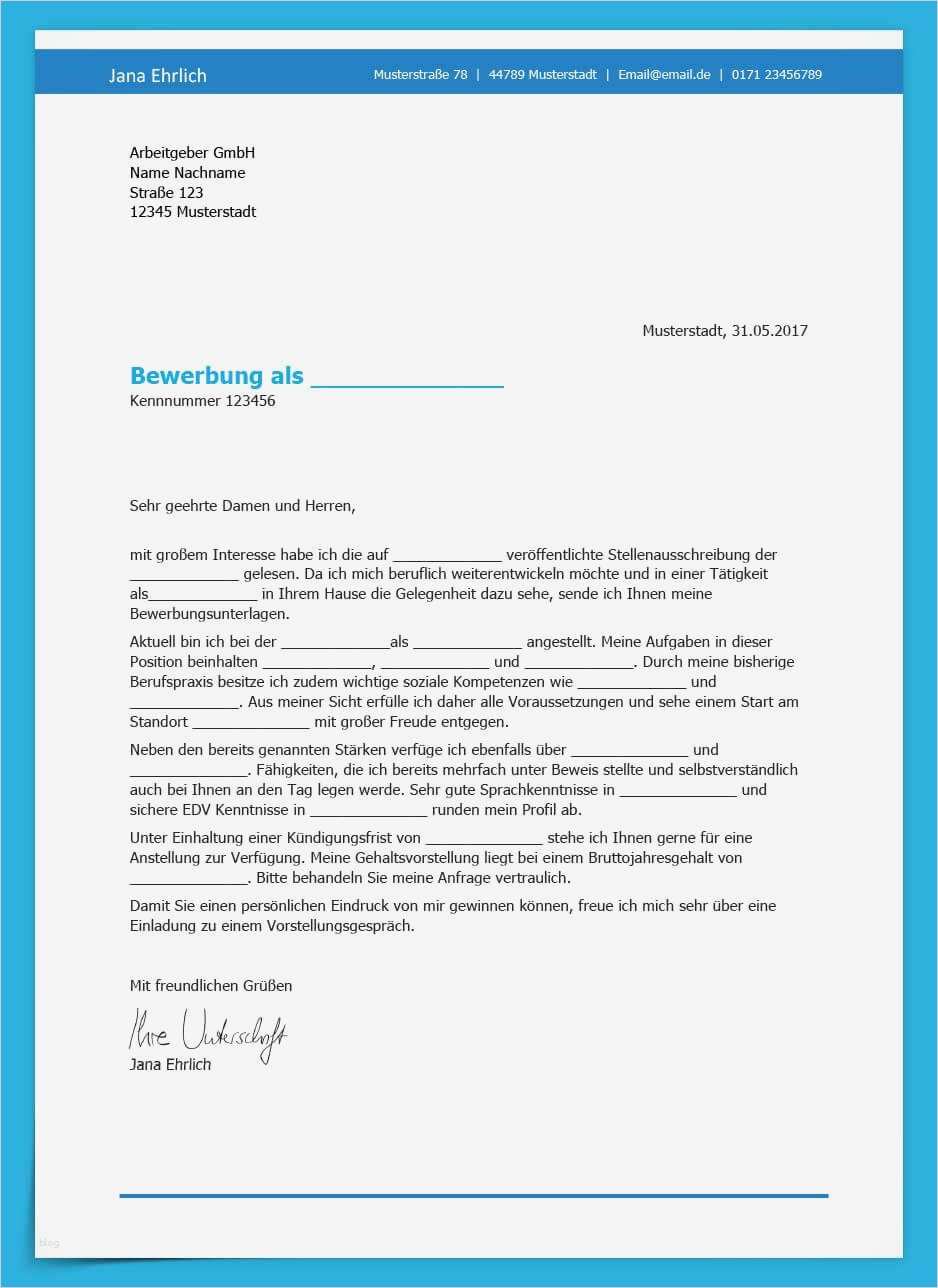 Bewerbung Vorlage Kostenlos Cool Bewerbungsvorlagen Kostenlos Herunterladen Bewerbung