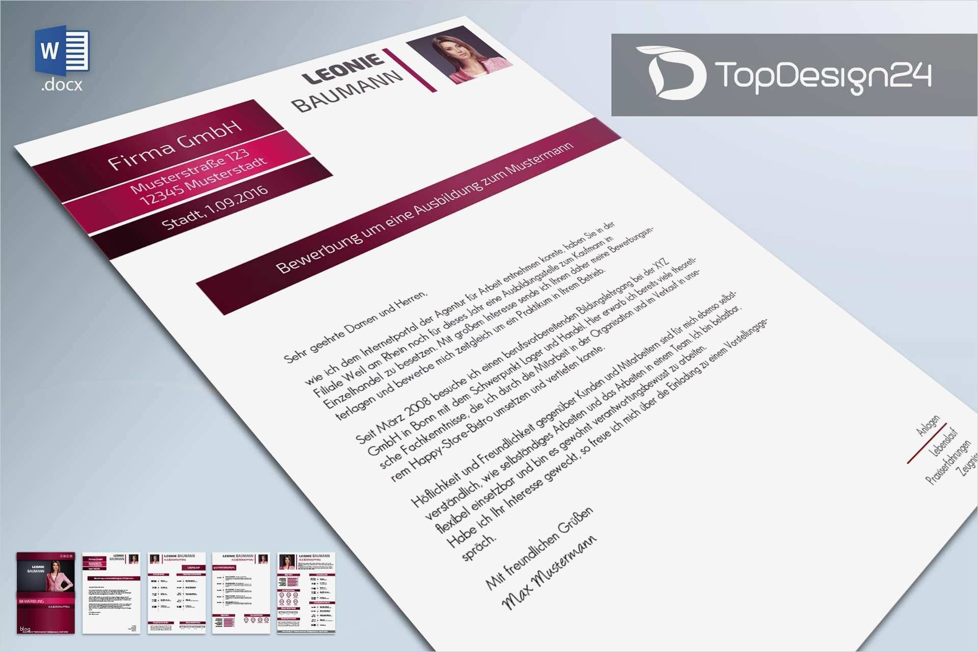 Bewerbung Vorlage Muster Angenehm Bewerbung Deckblatt Modern topdesign24 Bewerbungen