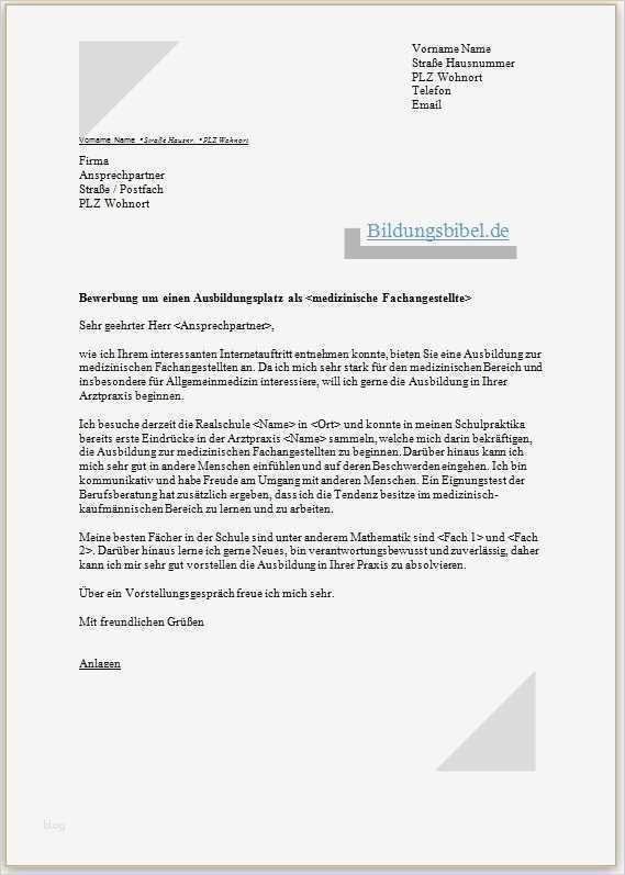 Bewerbungsabsage Vorlage Einzigartig Ausbildung Medizinische Fachangestellte Arzthelferin