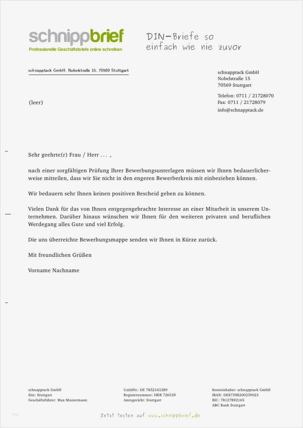 Bewerbungsabsage Vorlage Gut Absage Bewerbung Vorlage – Vorlagen Komplett