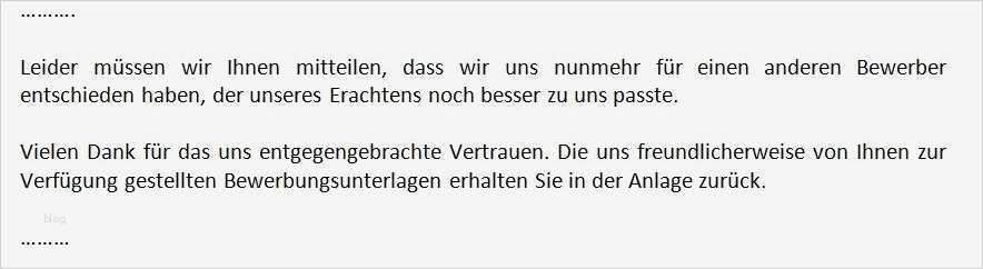 54 Erstaunlich Bewerbungsabsage Vorlage Bilder 2 Bewerbungsabsage Variante 1