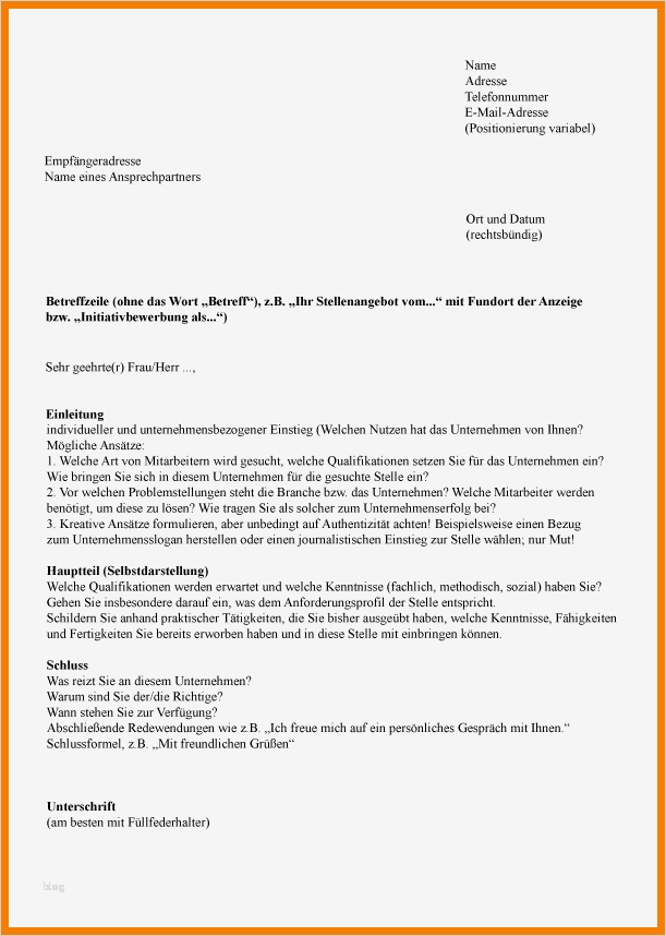 Bewerbungsanfrage Vorlage Gut 13 Brief Bewerbung