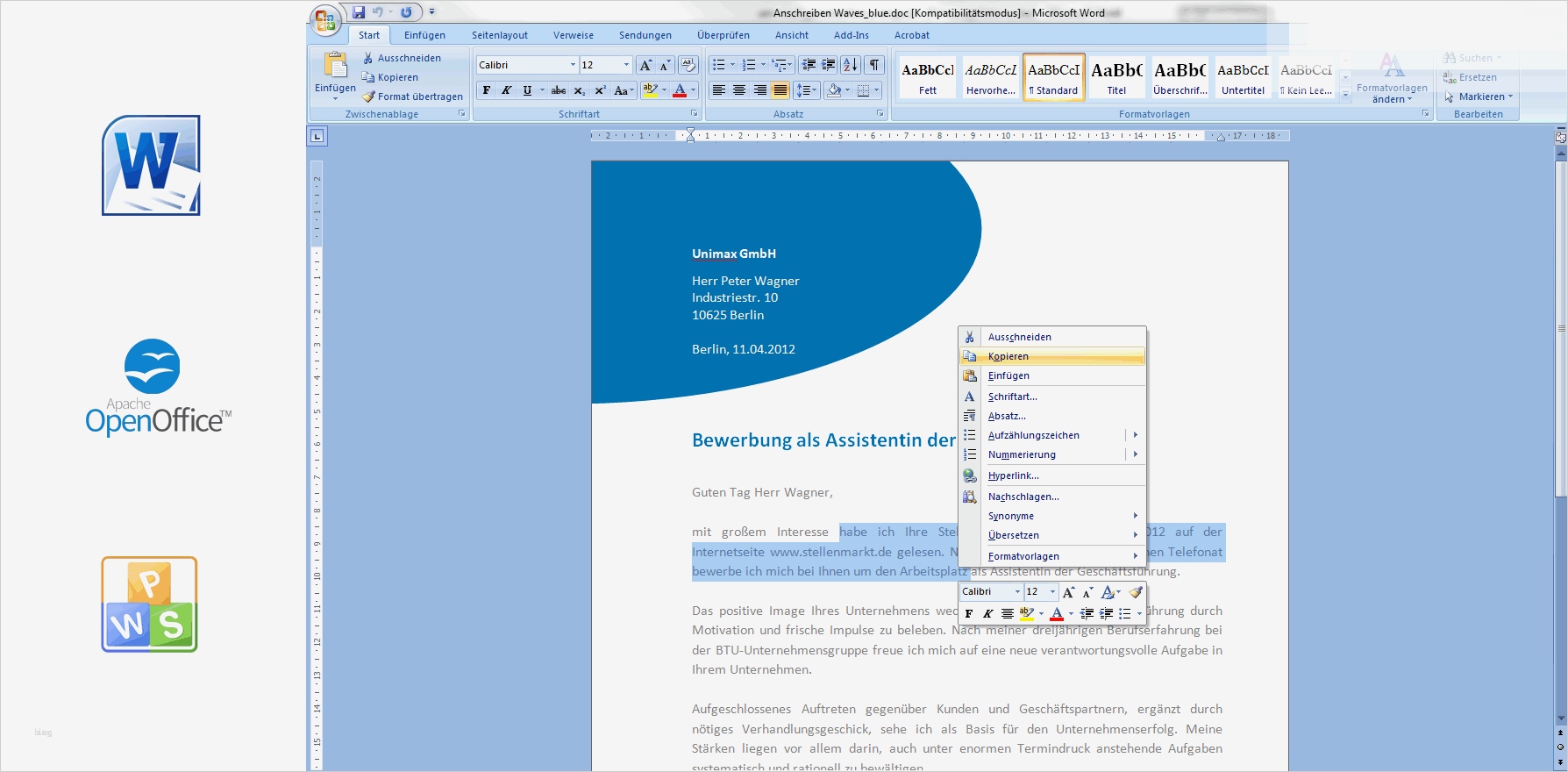 Bewerbungsflyer Vorlage Word Erstaunlich Bewerbung Als Muster