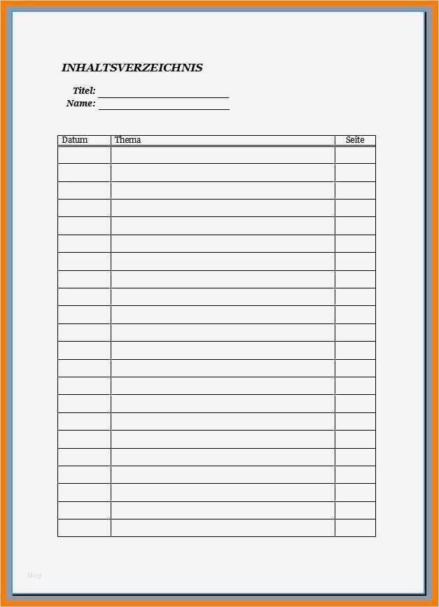 Bewerbungsflyer Vorlagen Kostenlos Download Erstaunlich 8 Inhaltsverzeichnis Word Vorlage – Hujan