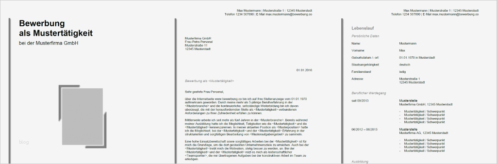 Bewerbungsmappe Vorlage Gut Bewerbung Muster & Vorlagen Kostenlos Herunterladen