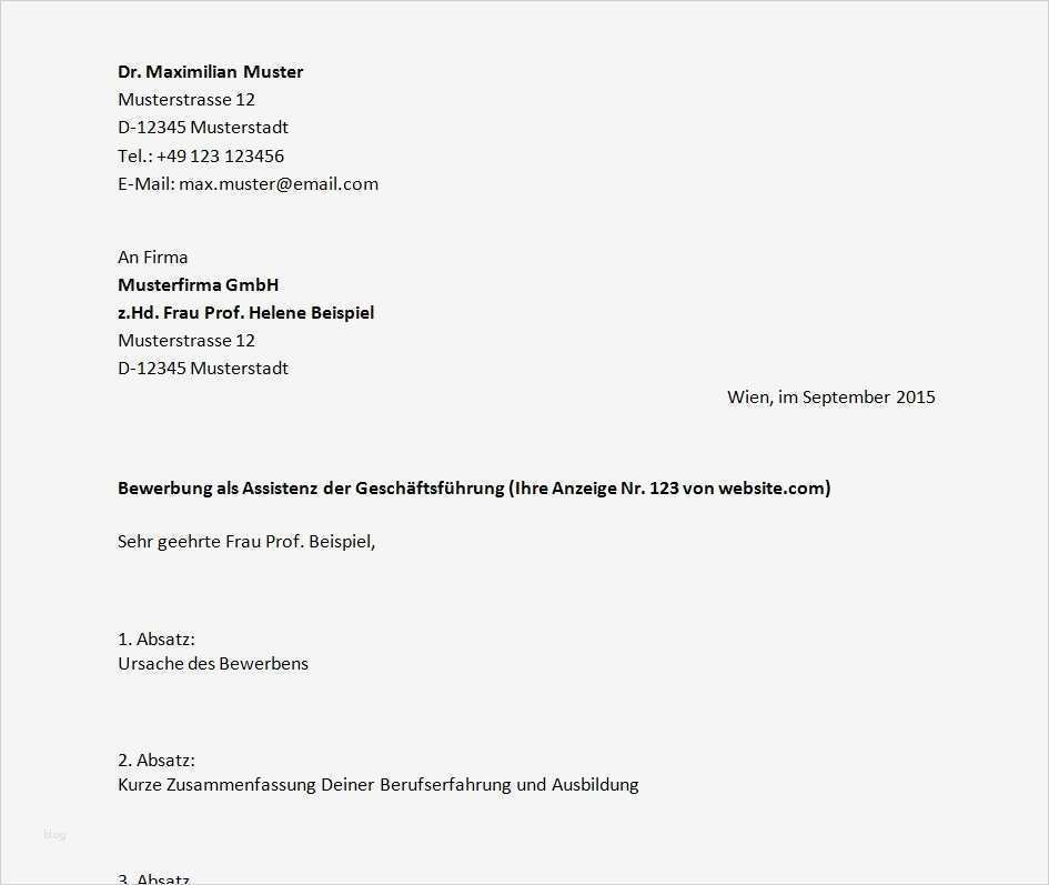 Bewerbungsschreiben Muster Vorlage Großartig Bewerbungsschreiben Muster