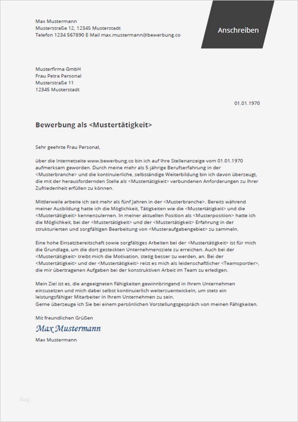 Bewerbungsschreiben Muster Vorlage Großartig Muster Bewerbungsschreiben Bewerbungsanschreiben 2018