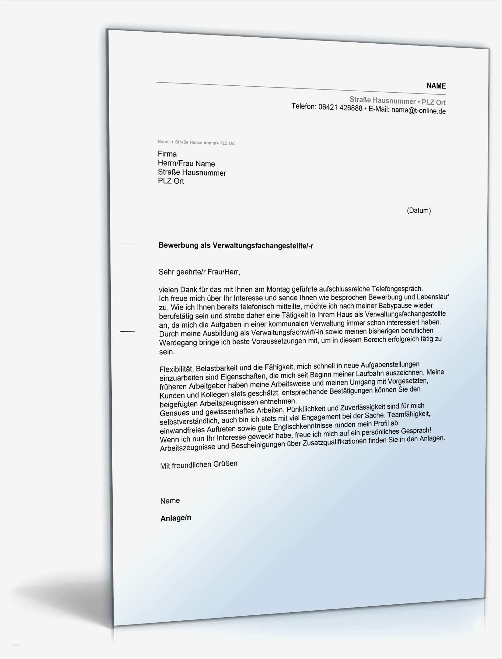 Bewerbungsschreiben Quereinsteiger Vorlagen Wunderbar Anschreiben Bewerbung Verwaltungsfachangestellte R • De