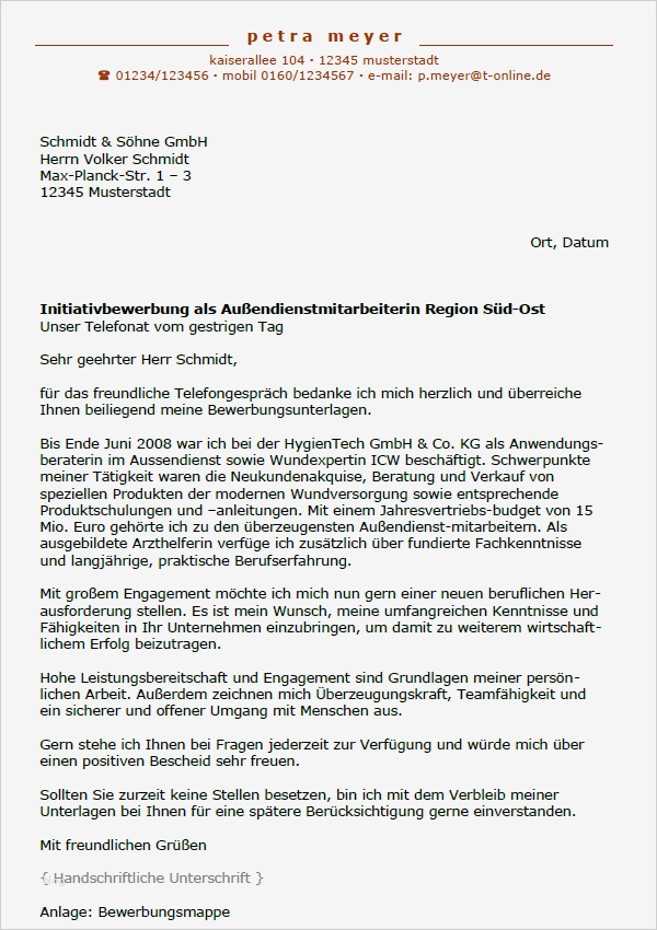 Bewerbungsschreiben Vertrieb Aussendienst Vorlage Erstaunlich Bewerbung Außen Nstmitarbeiter Gekündigt
