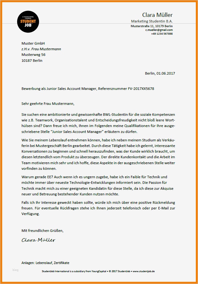 Bewerbungsschreiben Vorlage 2017 Bewundernswert 5 Bewerbungsschreiben 2017