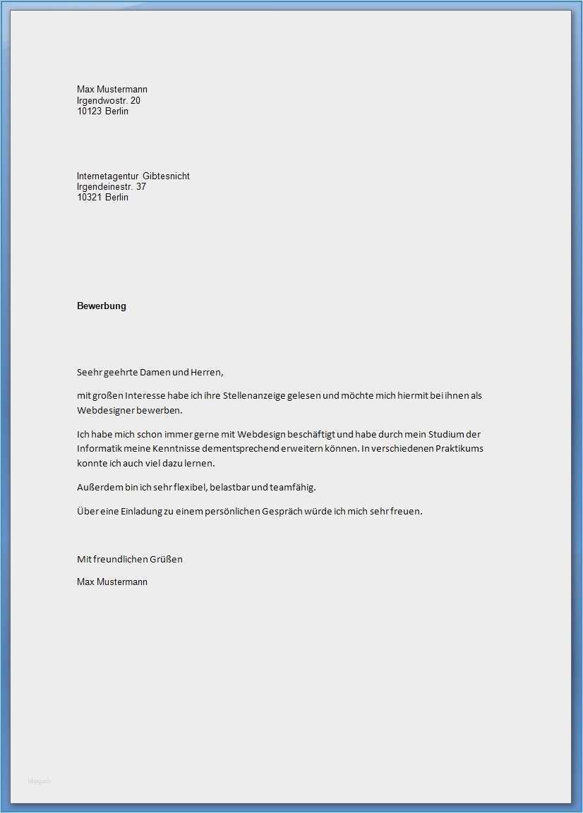 Bewerbungsschreiben Vorlage Ausbildung Beste Bewerbungsanschreiben Ausbildung Vorlage Erstaunlich 8