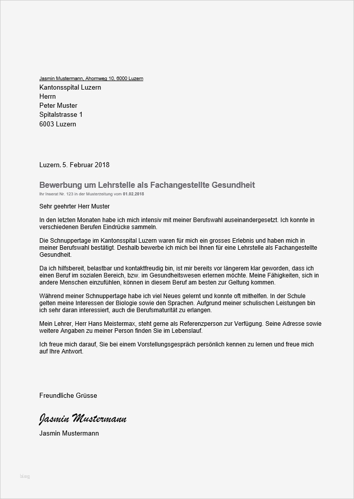Bewerbungsschreiben Vorlage Cool Bewerbung Lehrstelle