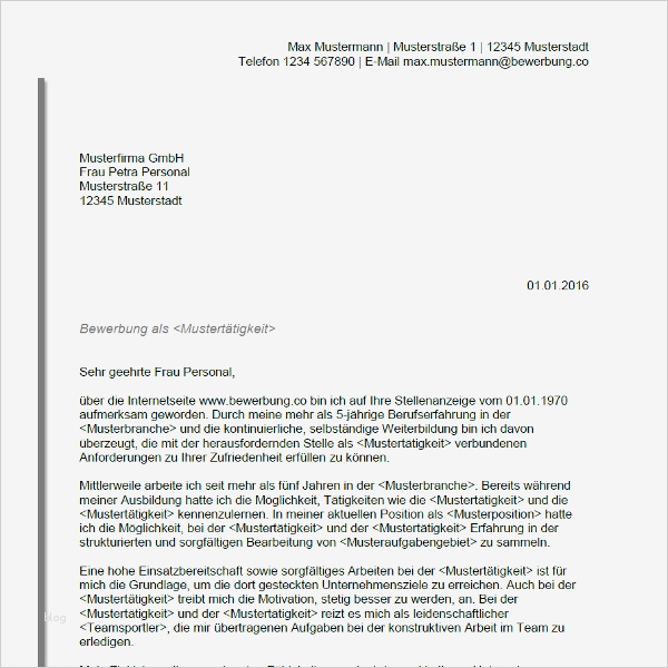 Bewerbungsschreiben Vorlage Kostenlos Erstaunlich Bewerbung Beispiel Vorlage Bewerbung