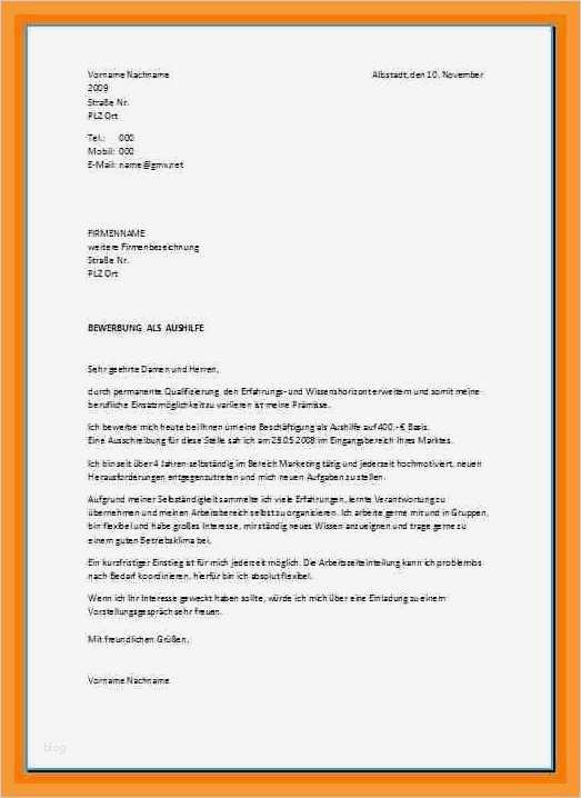 Bewerbungsschreiben Vorlage Verkäuferin Ohne Erfahrung Cool 0 1 Bewerbung Als Reinigungskraft Ohne Erfahrung Muster