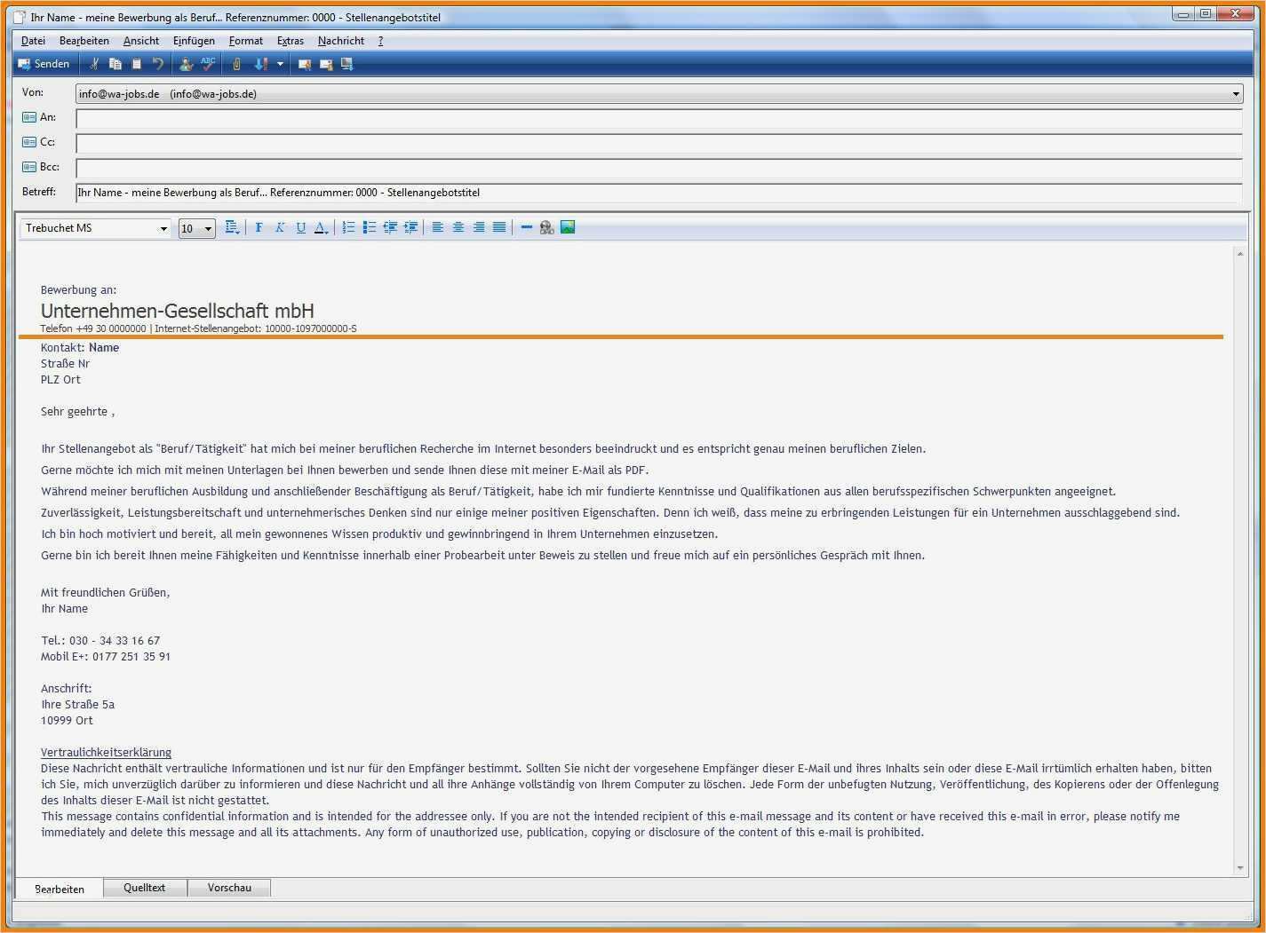 Bewerbungstext Vorlage Erstaunlich 10 Bewerbung Email Text